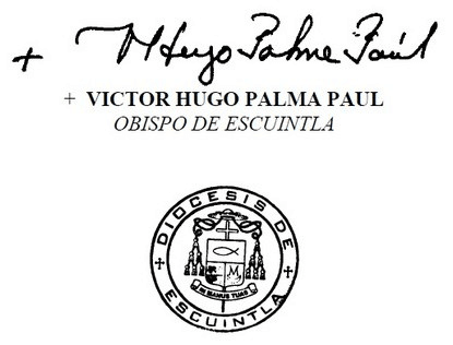 Firma Monseñor Víctor Hugo Palma